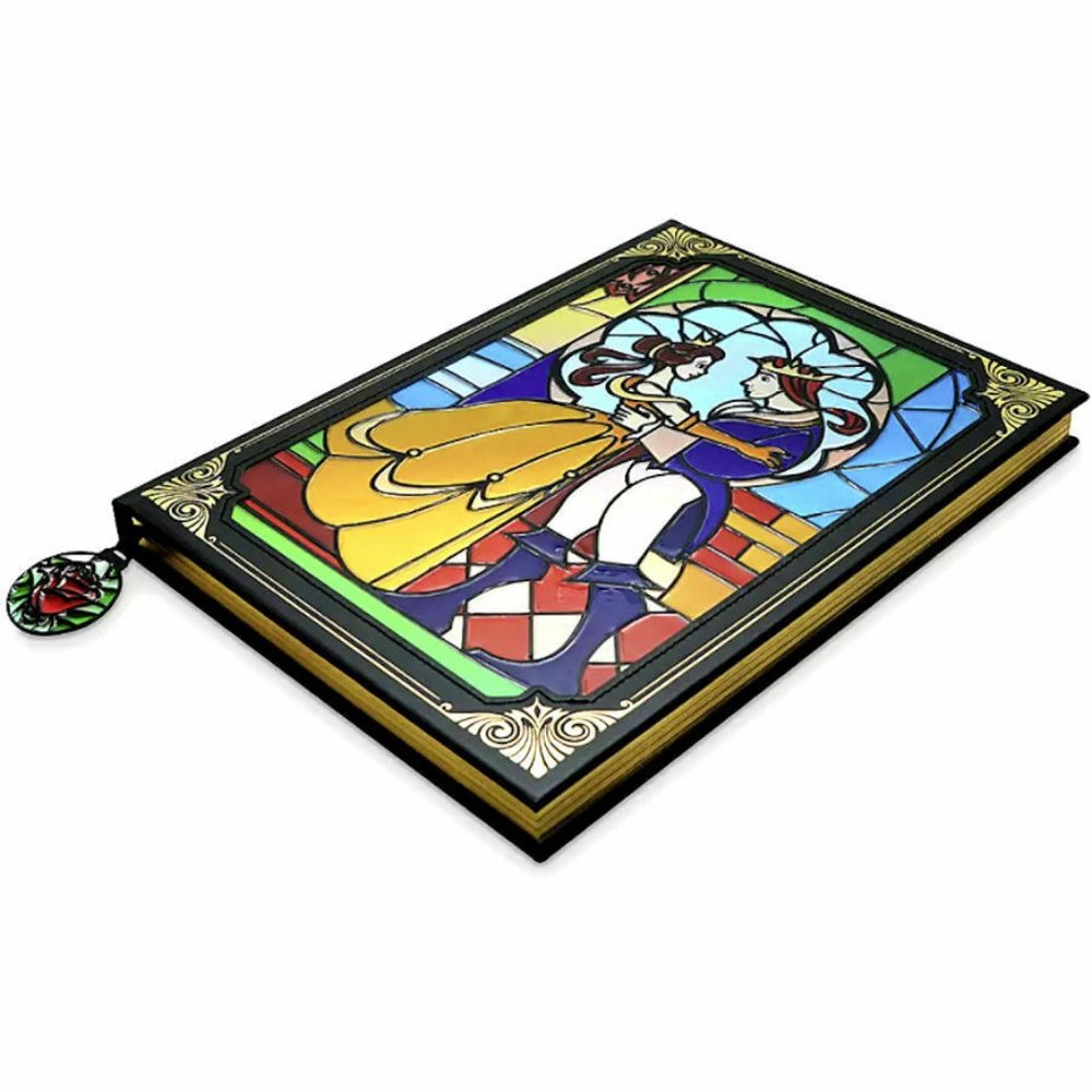 Disney Beauty And The Beast Replica Journal Stained‎ Glass Window RARE HTF